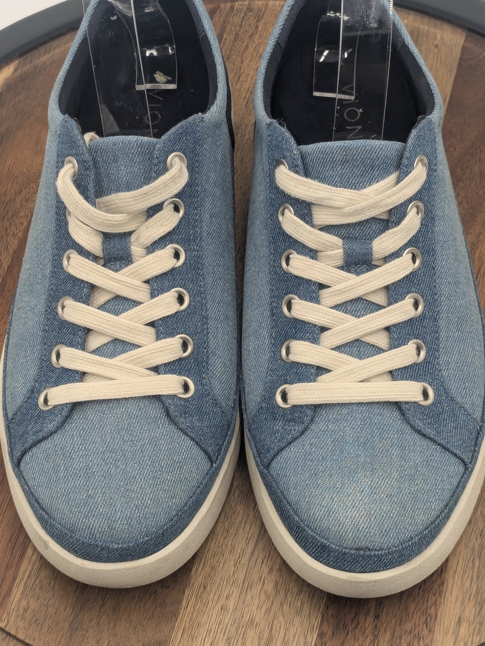 Vionic Women's Size 9.5 Denim Blue Lace Up Comfort Sneakers Orthotic Shoes